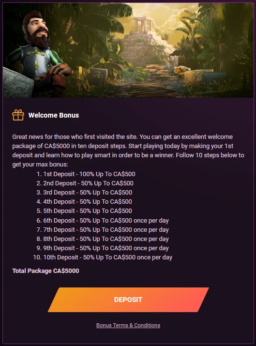 Casinonic Bonuses
